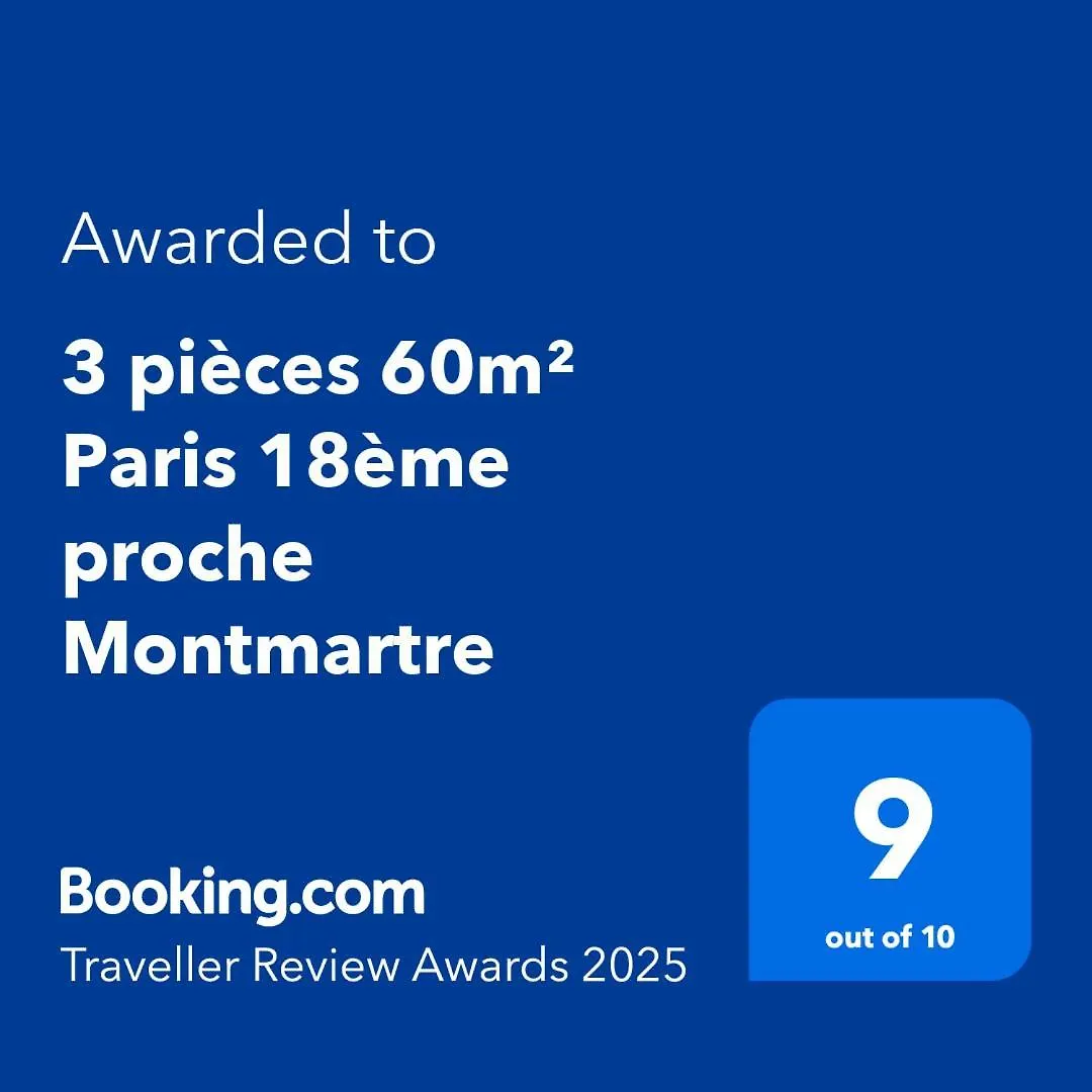 3 Pieces 60m² 18eme Proche Montmartre Apartment